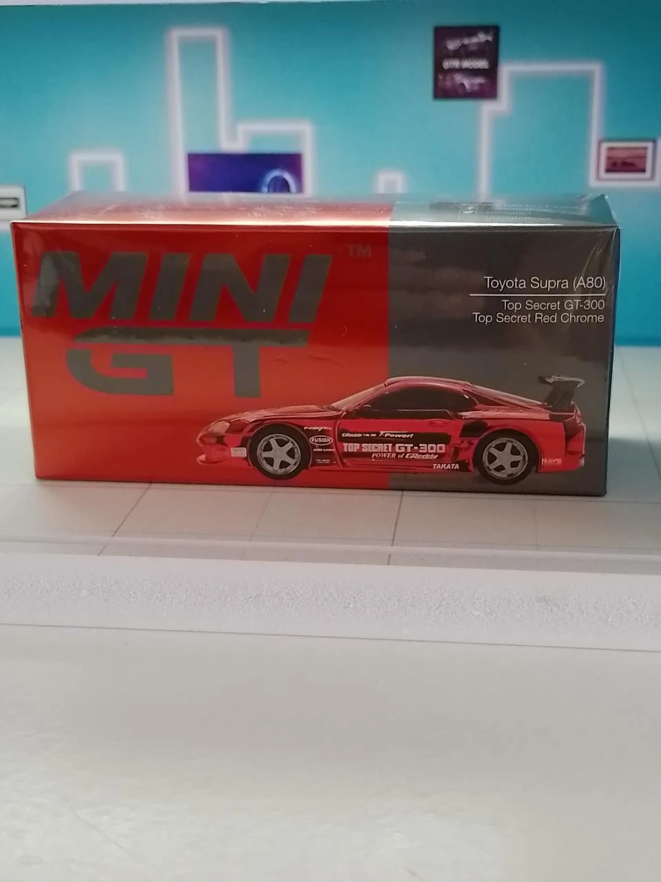 Mini GT 1/64 MGT1132 Toyota Supra (A80) Top Secret GT-300 Top Secret Red Chrome – photo 2